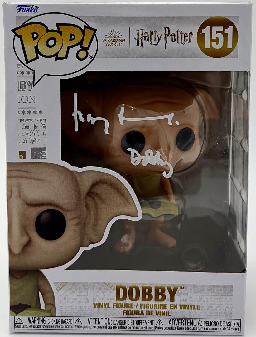 Toby Jones Signed "Dobby" Funko #151 (Harry Potter) w/quote - SWAU COA
